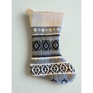 Upcycled Sweater Stocking, Wool Blend Sweater Christmas Stocking, Holiday decor